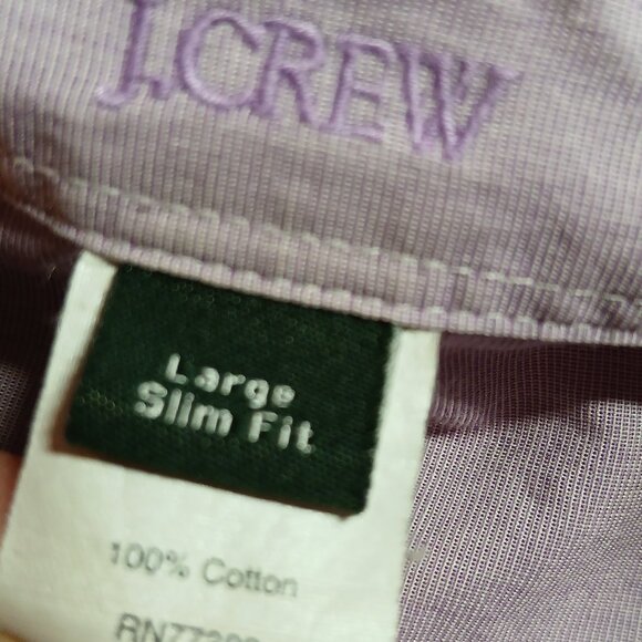 J. CREW Heathered Lilac Slim Fit 100% Cotton Button Shirt - L- EUC - Picture 9 of 11